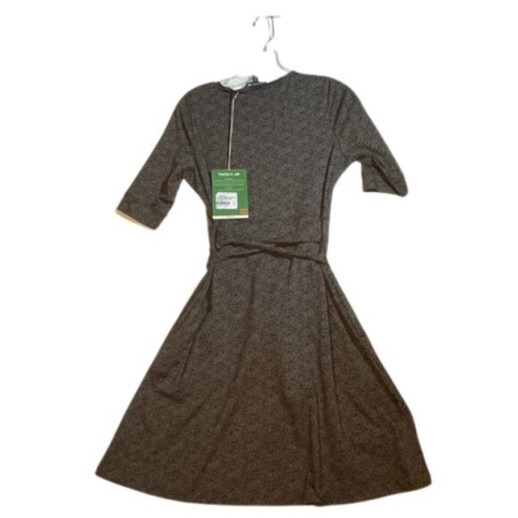 Toad & Co Cue Wrap Cafe Dress Herringbone Print - Picture 6 of 14